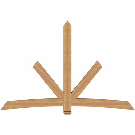 Ekena Millwork Alberta Smooth Timber Gable Bracket, Western Red Cedar, 96"W x 64"H x 5 1/2"D x 5 1/2"F, 16/12 Pitch GBW096X64X0606ALB00SWR